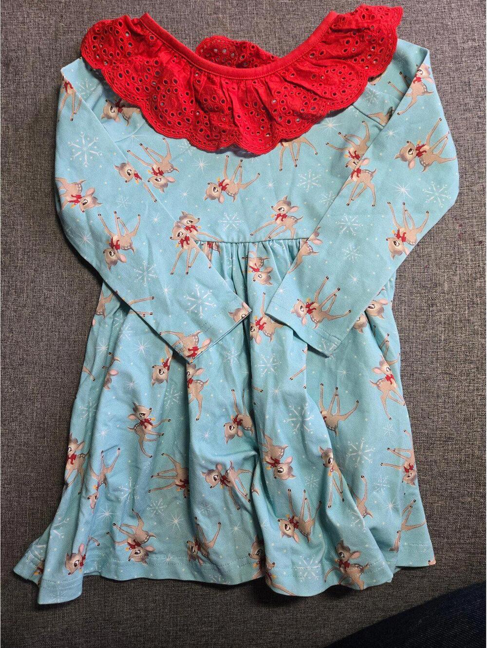 4t cheeky plum chtistmas dress rudolph
